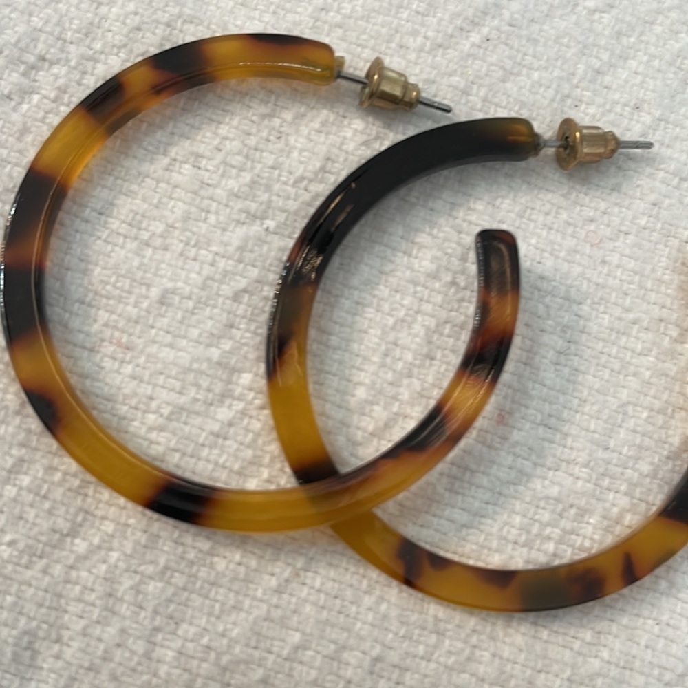 💐5/25 2 pair modern trendy lightweight statement faux tortoise shell - Picture 3 of 5